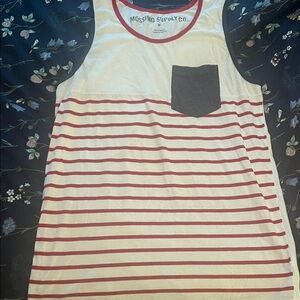 Mossimo Supply Co. Mens Striped Tank Top - Red and White